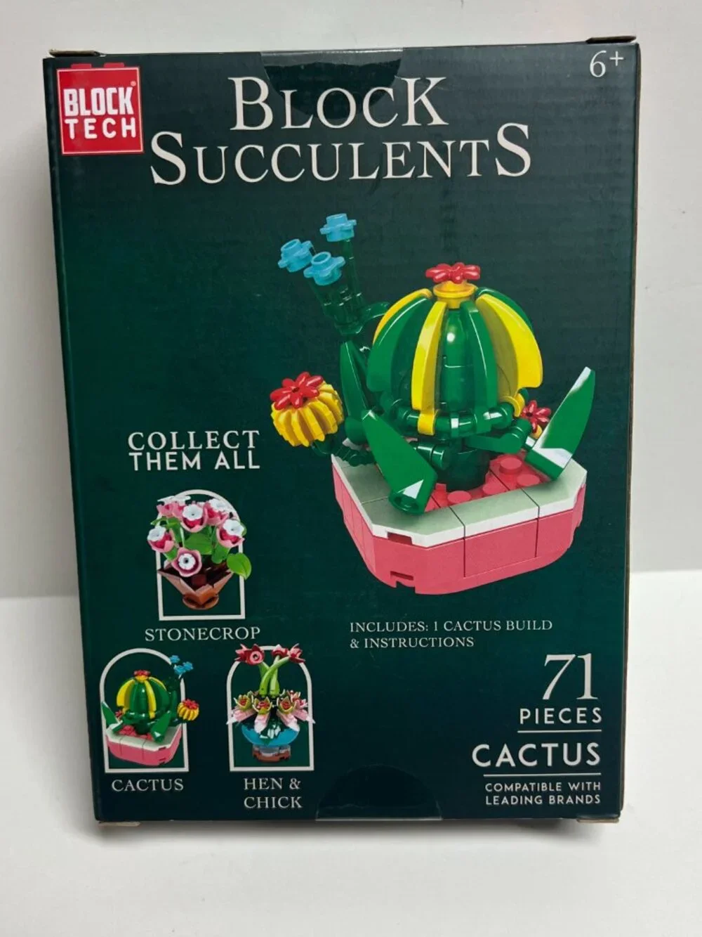 Block Succulents Cactus Plant Building Blocks Brick New in Box 71 Pcs